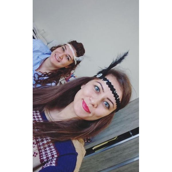 5 ADET  BEYAZ TAŞ DETAYLI PULLU BANT